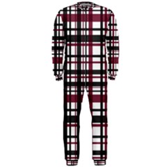 Plaid Pattern Onepiece Jumpsuit (men)  by ValentinaDesign