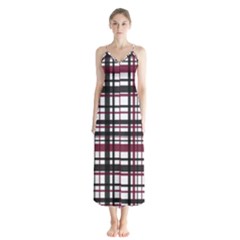 Plaid Pattern Chiffon Maxi Dress by ValentinaDesign