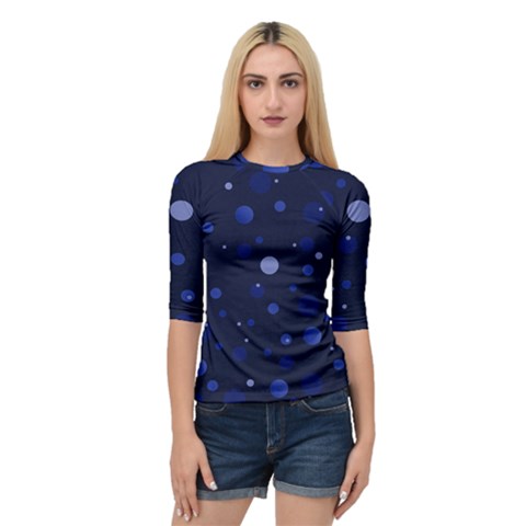 Decorative Dots Pattern Quarter Sleeve Tee by ValentinaDesign