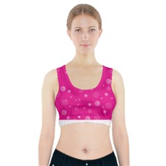 Decorative Dots Pattern Sports Bra With Pocket by ValentinaDesign