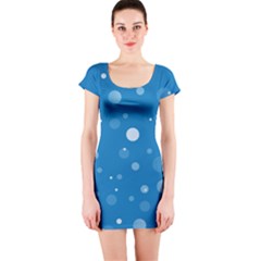 Decorative Dots Pattern Short Sleeve Bodycon Dress by ValentinaDesign