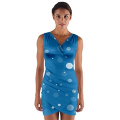 Decorative Dots Pattern Wrap Front Bodycon Dress by ValentinaDesign