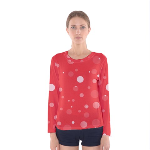 Decorative Dots Pattern Women s Long Sleeve Tee by ValentinaDesign