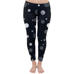 Decorative Dots Pattern Classic Winter Leggings by ValentinaDesign