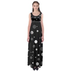 Decorative Dots Pattern Empire Waist Maxi Dress by ValentinaDesign