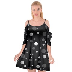 Decorative Dots Pattern Cutout Spaghetti Strap Chiffon Dress