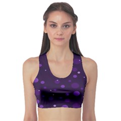 Decorative Dots Pattern Sports Bra by ValentinaDesign