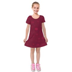 Decorative Dots Pattern Kids  Short Sleeve Velvet Dress by ValentinaDesign