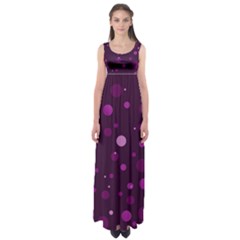 Decorative Dots Pattern Empire Waist Maxi Dress by ValentinaDesign