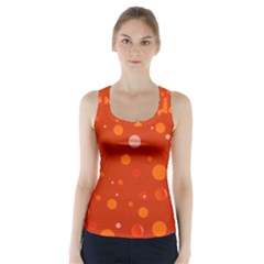 Decorative dots pattern Racer Back Sports Top