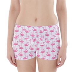 Pink Flamingos Pattern Boyleg Bikini Wrap Bottoms by Nexatart