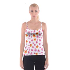 Watercolor Summer Flowers Pattern Spaghetti Strap Top by TastefulDesigns