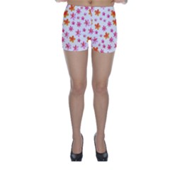 Watercolor Summer Flowers Pattern Skinny Shorts by TastefulDesigns