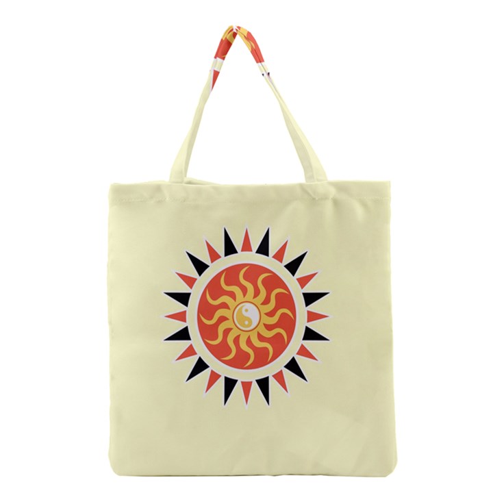 Yin Yang Sunshine Grocery Tote Bag