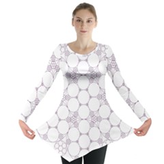 Density Multi Dimensional Gravity Analogy Fractal Circles Long Sleeve Tunic  by Nexatart