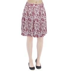 Transparent Lace With Flowers Decoration Pleated Skirt by Nexatart