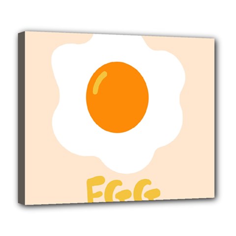 Egg Eating Chicken Omelette Food Deluxe Canvas 24  X 20   by Nexatart