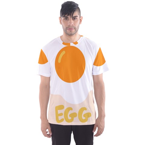 Egg Eating Chicken Omelette Food Men s Sport Mesh Tee by Nexatart