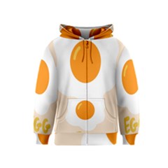 Egg Eating Chicken Omelette Food Kids  Zipper Hoodie by Nexatart