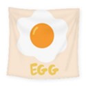 Egg Eating Chicken Omelette Food Square Tapestry (Large) View1