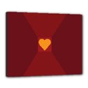 Heart Red Yellow Love Card Design Canvas 20  x 16  View1