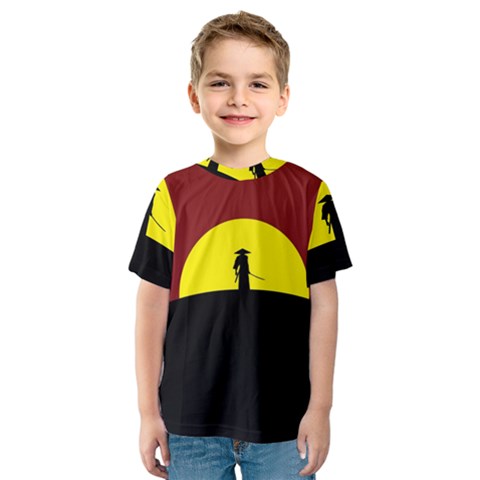 Samurai Warrior Japanese Sword Kids  Sport Mesh Tee by Nexatart