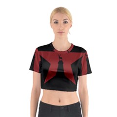 Buck Dear Animal Character Nature Cotton Crop Top by Nexatart