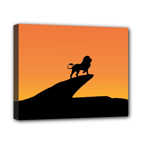 Lion Sunset Wildlife Animals King Canvas 10  X 8  by Nexatart