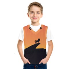 Lion Sunset Wildlife Animals King Kids  Sportswear by Nexatart