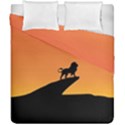 Lion Sunset Wildlife Animals King Duvet Cover Double Side (California King Size) View1