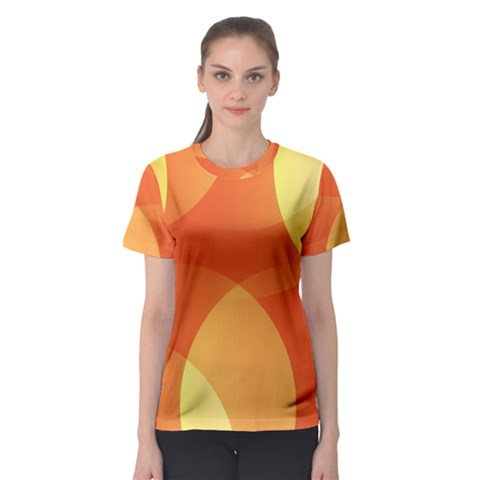 Abstract Orange Yellow Red Color Women s Sport Mesh Tee by Nexatart