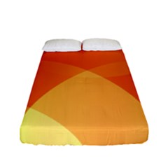 Abstract Orange Yellow Red Color Fitted Sheet (full/ Double Size) by Nexatart