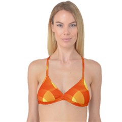 Abstract Orange Yellow Red Color Reversible Tri Bikini Top by Nexatart