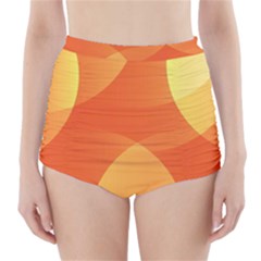 Abstract Orange Yellow Red Color High-waisted Bikini Bottoms by Nexatart