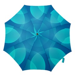 Abstract Blue Wallpaper Wave Hook Handle Umbrellas (large) by Nexatart