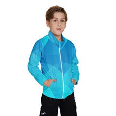 Abstract Blue Wallpaper Wave Wind Breaker (kids) by Nexatart