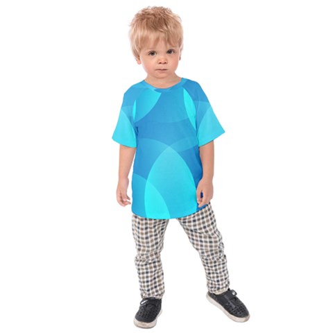 Abstract Blue Wallpaper Wave Kids  Raglan Tee by Nexatart