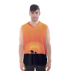 Elephant Baby Elephant Wildlife Men s Basketball Tank Top by Nexatart