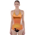 Elephant Baby Elephant Wildlife Cut-Out One Piece Swimsuit View1