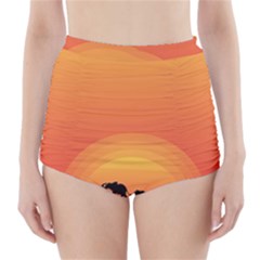 Elephant Baby Elephant Wildlife High-waisted Bikini Bottoms by Nexatart