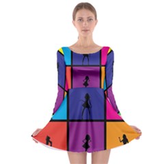 Girls Fashion Fashion Girl Young Long Sleeve Skater Dress by Nexatart