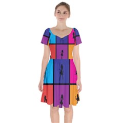 Girls Fashion Fashion Girl Young Short Sleeve Bardot Dress by Nexatart