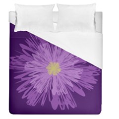 Purple Flower Floral Purple Flowers Duvet Cover (queen Size) by Nexatart