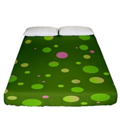 Decorative Dots Pattern Fitted Sheet (california King Size) by ValentinaDesign