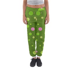 Decorative Dots Pattern Women s Jogger Sweatpants by ValentinaDesign