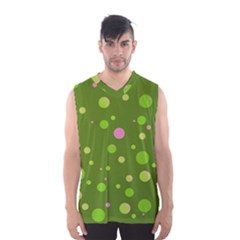 Decorative Dots Pattern Men s Basketball Tank Top by ValentinaDesign