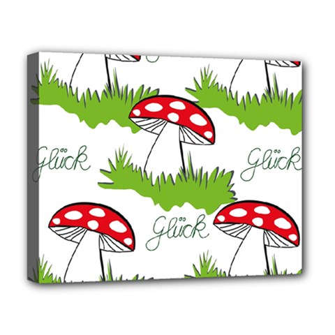 Mushroom Luck Fly Agaric Lucky Guy Deluxe Canvas 20  X 16   by Nexatart