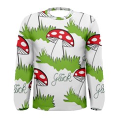 Mushroom Luck Fly Agaric Lucky Guy Men s Long Sleeve Tee by Nexatart