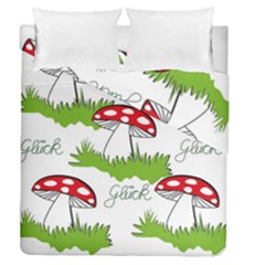 Mushroom Luck Fly Agaric Lucky Guy Duvet Cover Double Side (queen Size) by Nexatart