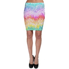 Rainbow Pontilism Background Bodycon Skirt by Nexatart